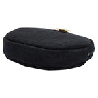 Dior Trotter Logo Chain Shoulder Bag Coin Case Purse Black Canvas — view 4