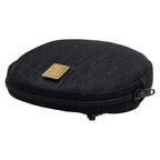 Dior Trotter Logo Chain Shoulder Bag Coin Case Purse Black Canvas — view 5