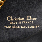Dior Trotter Logo Chain Shoulder Bag Coin Case Purse Black Canvas — view 7