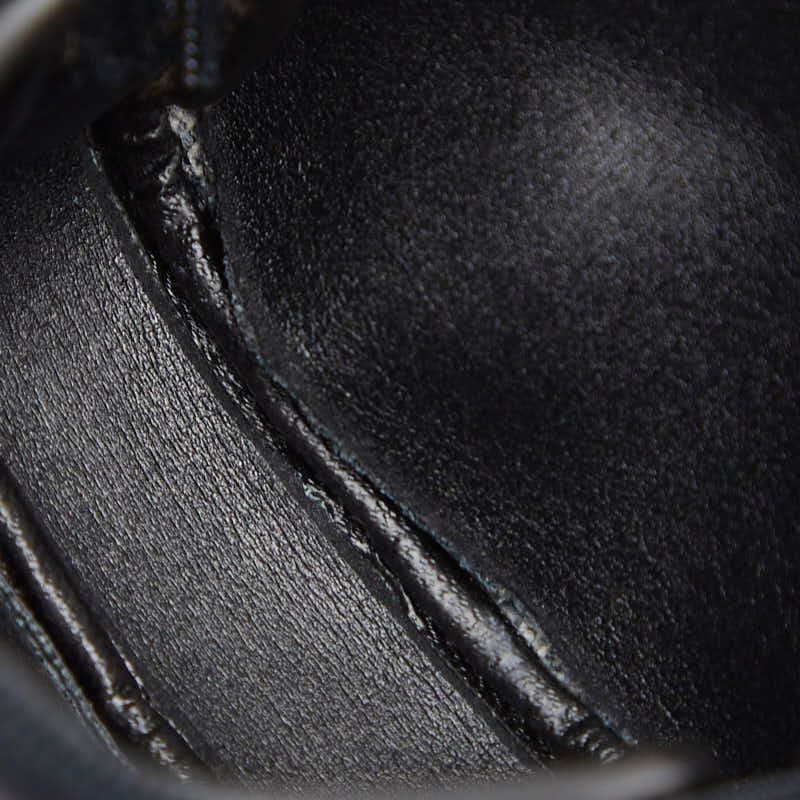 Dior Trotter Logo Chain Shoulder Bag Coin Case Purse Black Canvas — view 8