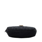 Dior Trotter Logo Chain Shoulder Bag Coin Case Purse Black Canvas — view 3