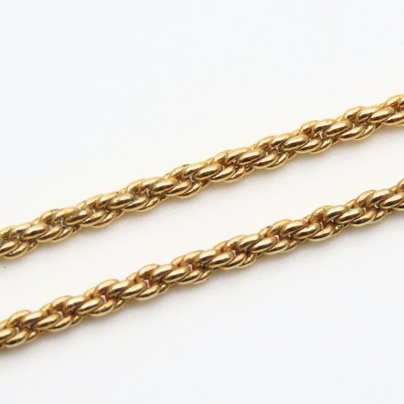 Christian Dior Necklace CD Logo Twisted Metal Gold Plated GP Accessories — view 6