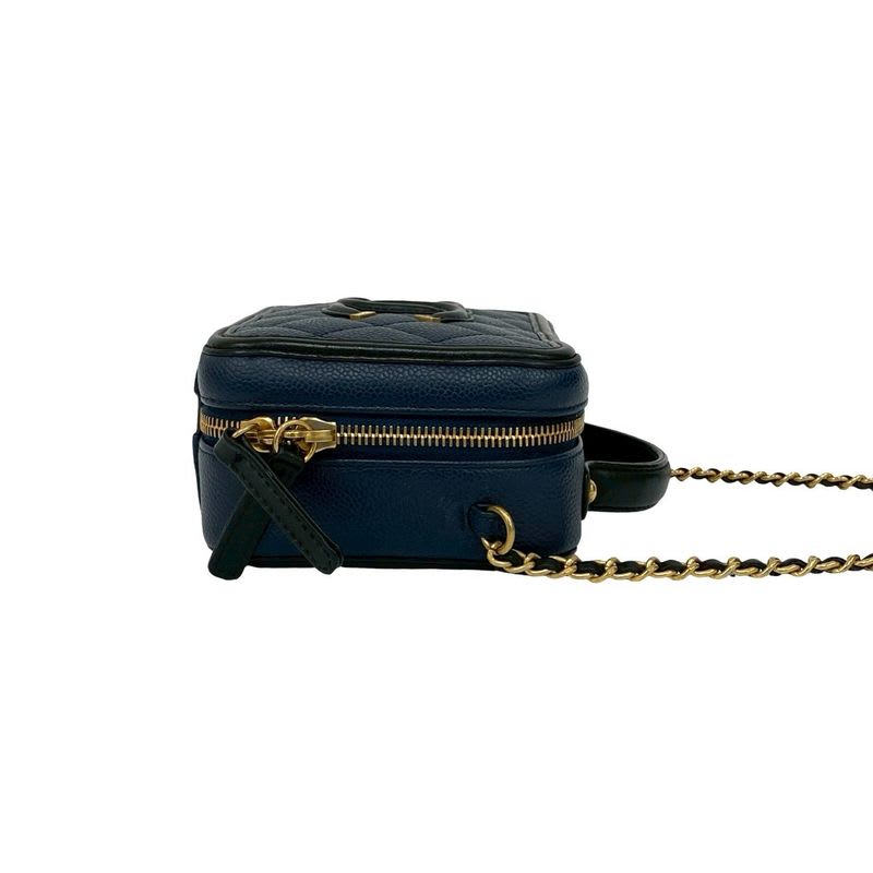 Chanel CC Filigree Caviar Leather 2-Way Shoulder Bag — view 7