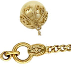Chanel Coco Mark GP Faux Pearl Necklace Choker Pendant Accessory Gold 87989 06P — view 3