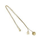 Chanel Coco Mark GP Faux Pearl Necklace Choker Pendant Accessory Gold 87989 06P — view 5