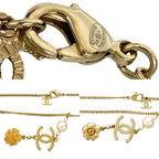 Chanel Coco Mark Flower Motif GP Faux Pearl Necklace Pendant 20AC — view 3
