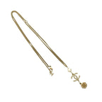 Chanel Coco Mark Flower Motif GP Faux Pearl Necklace Pendant 20AC — view 4