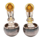 Chanel Vintage Logo Ball Motif Earrings Silver Metal — view 5