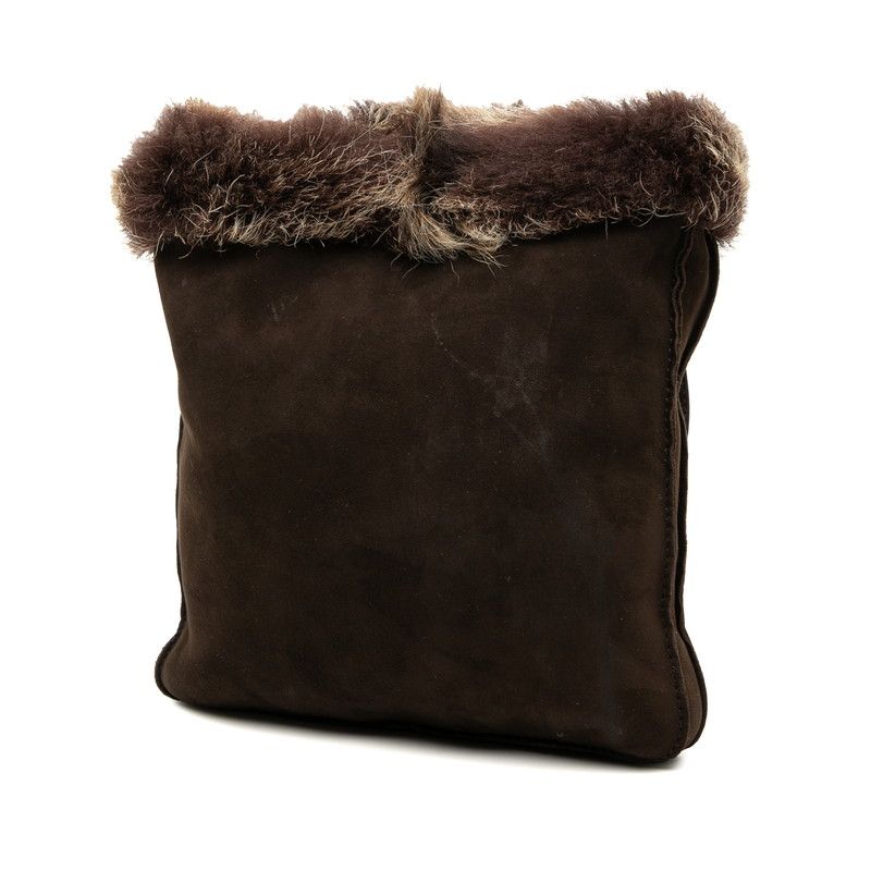 Hermes Sac Tudo Moco Shoulder Bag Crossbody Brown Nubuck Fur — view 2