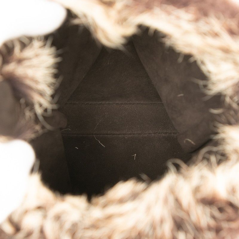 Hermes Sac Tudo Moco Shoulder Bag Crossbody Brown Nubuck Fur — view 5