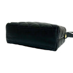 Chanel Vintage Quilted Caviar Leather Shoulder Bag Black — view 9