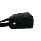Chanel Vintage Quilted Caviar Leather Shoulder Bag Black — view 6