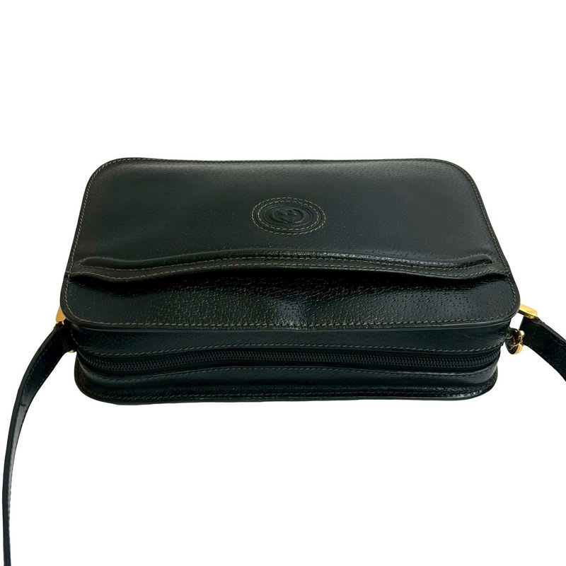 Gucci Vintage GG Logo Leather Shoulder Bag Pochette — view 5