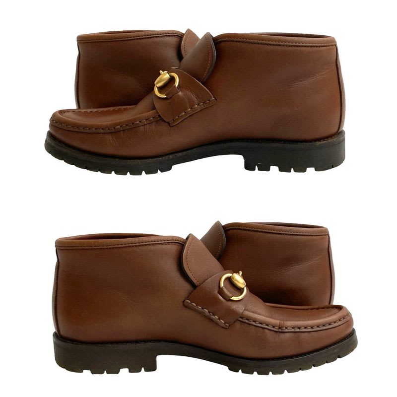 Gucci Horsebit Hardware Leather Short Boots Shoes 36 1 2 Size — view 2