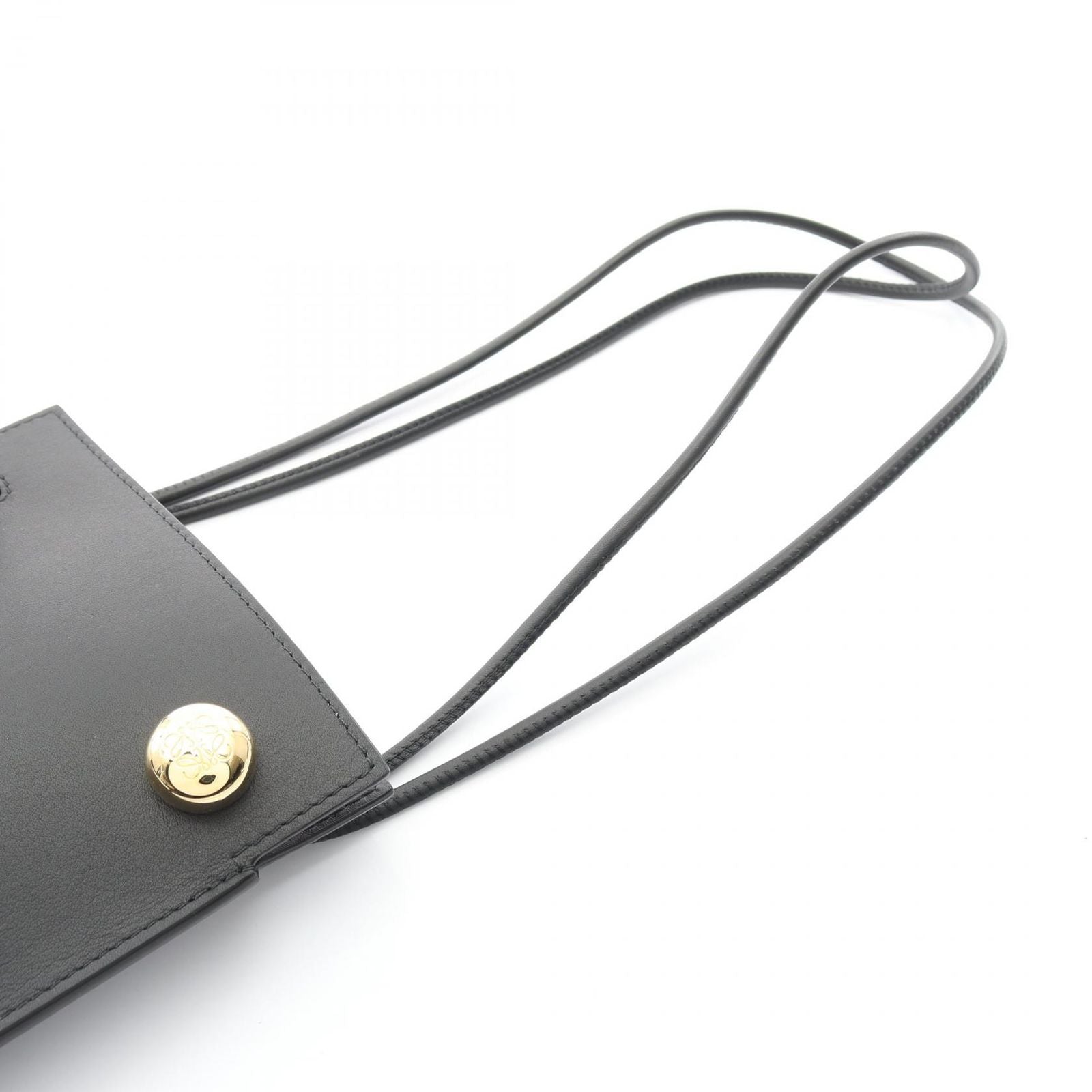 Loewe Shoulder Bag Pebble Dice Pocket Cpbpr 12 Black Leather — view 7