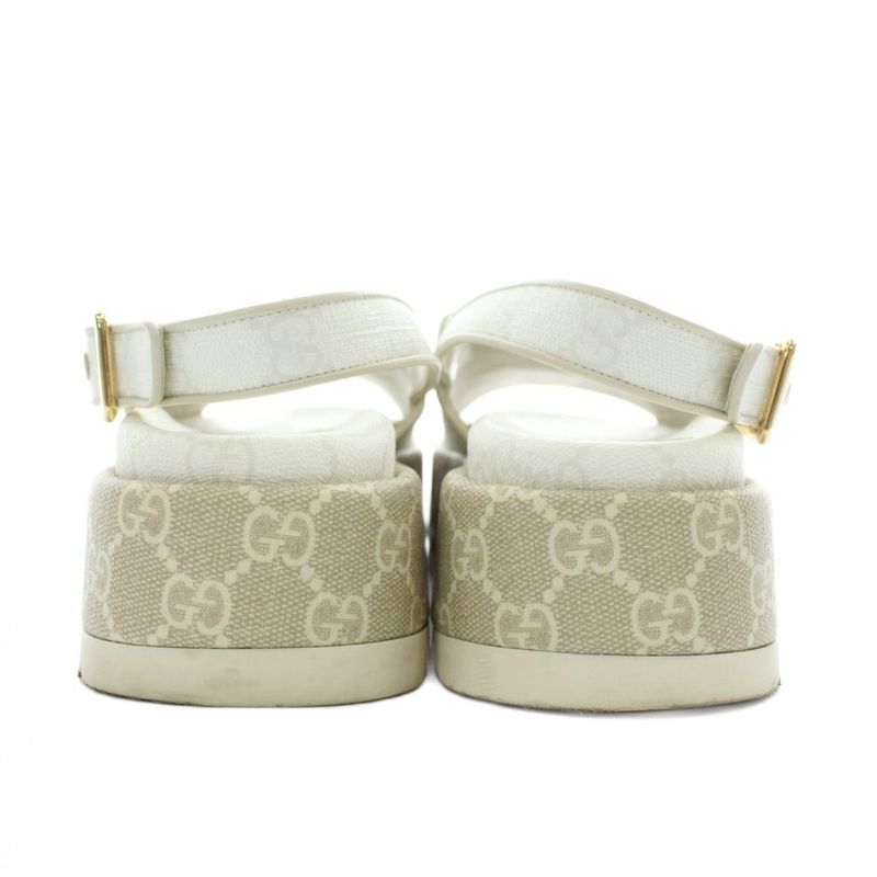 Gucci Sandals Platform GG Supreme Thick Sole Open Toe Strap 35 — view 5