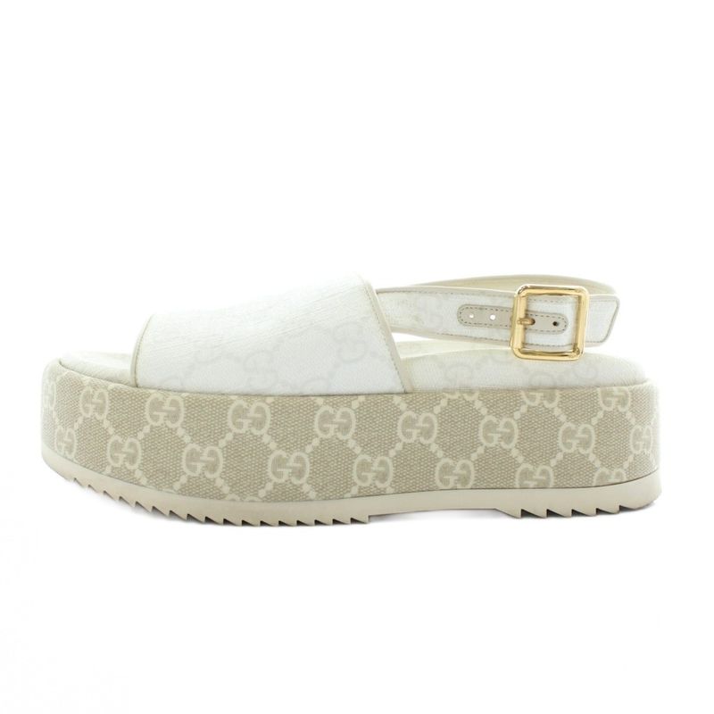 Gucci Sandals Platform GG Supreme Thick Sole Open Toe Strap 35 — view 2