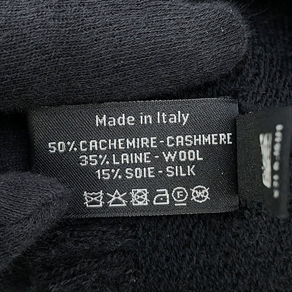 Chanel Scarf CC Logo Cashmere Beads Shawl Black — view 8