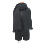 Chanel Scarf CC Logo Cashmere Beads Shawl Black — view 3
