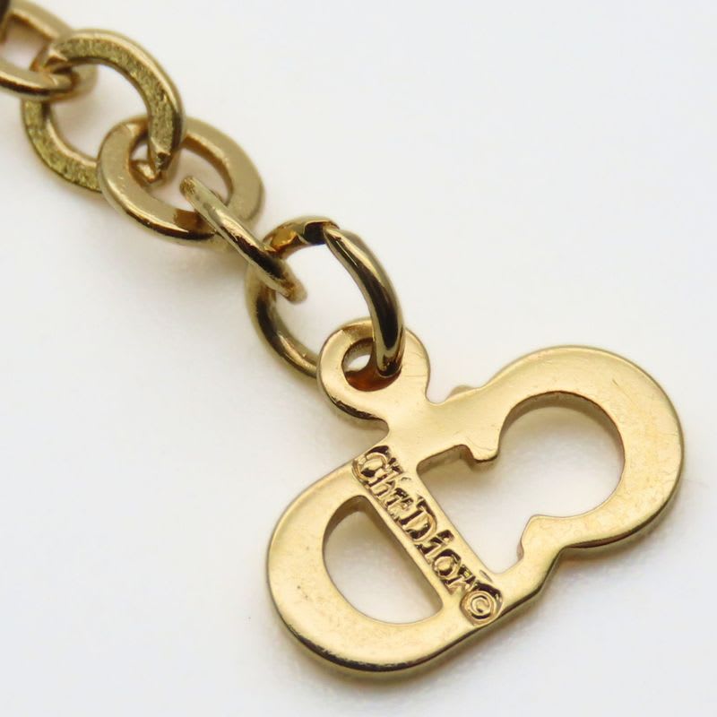 Christian Dior Necklace CD Logo Metal Gold Plated GP Accessories — view 9