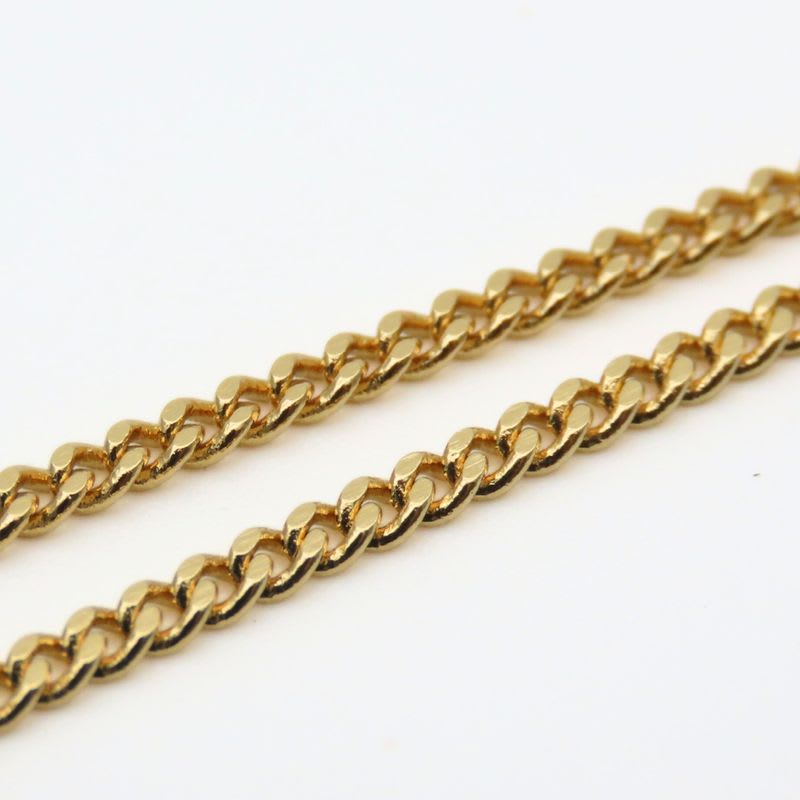 Christian Dior Necklace Logo Metal Rhinestone Gold Plated GP Accessories — view 8