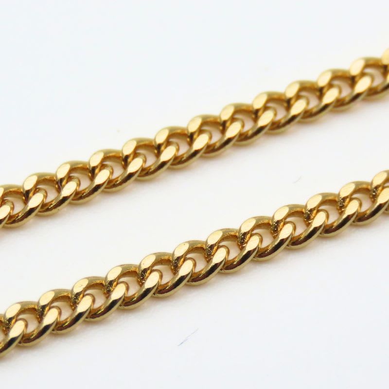 Christian Dior Necklace CD Logo Metal Rhinestone Gold Plated GP Accessories — view 6
