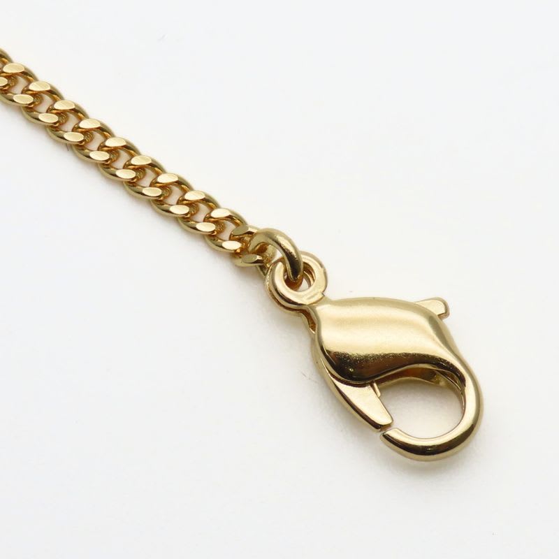 Christian Dior Necklace CD Logo Metal Rhinestone Gold Plated GP Accessories — view 9