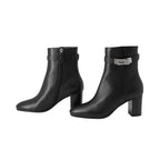Hermes Boots Saint Germain Calf Leather 36 Shoes Black — view 2
