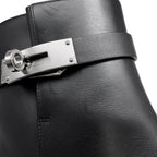 Hermes Boots Saint Germain Calf Leather 36 Shoes Black — view 7