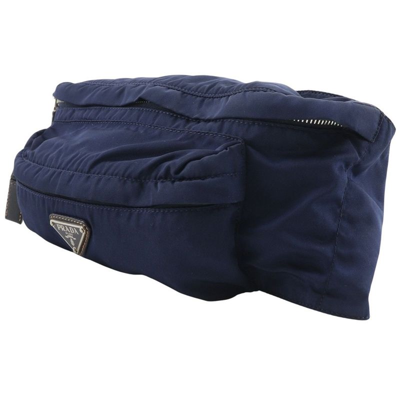 Prada Waist Pouch Body Bag Nylon Navy — view 2