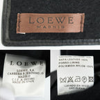 Loewe Shawl Muffler With Pocket Black Leather Cashgora Apparel Scarf — view 8