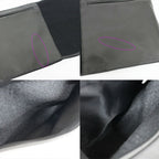 Loewe Shawl Muffler With Pocket Black Leather Cashgora Apparel Scarf — view 7