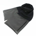 Loewe Shawl Muffler With Pocket Black Leather Cashgora Apparel Scarf — view 3