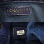 Chanel Shoulder Deauville Caviar Navy Bag — view 8
