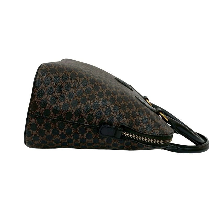 Celine Vintage Macadam Blason Triomphe Pattern Leather Handbag Mini Tote Bag — view 7