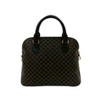 Celine Vintage Macadam Blason Triomphe Pattern Leather Handbag Mini Tote Bag — view 4