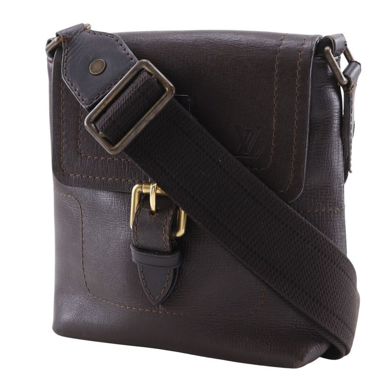 Louis Vuitton Yuma Utah Line Leather Brown Th2078 Shoulder Bag — view 2