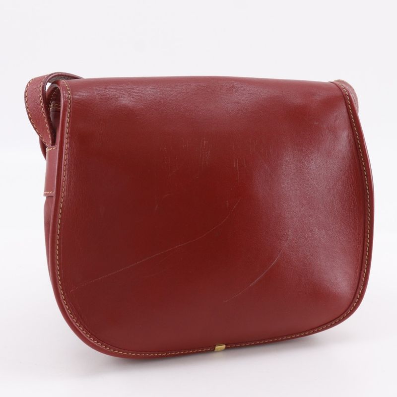 Gucci Vintage Interlocking G 001.904.1059 Calf Red Shoulder Bag — view 3