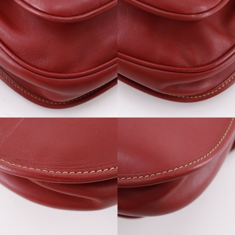 Gucci Vintage Interlocking G 001.904.1059 Calf Red Shoulder Bag — view 4