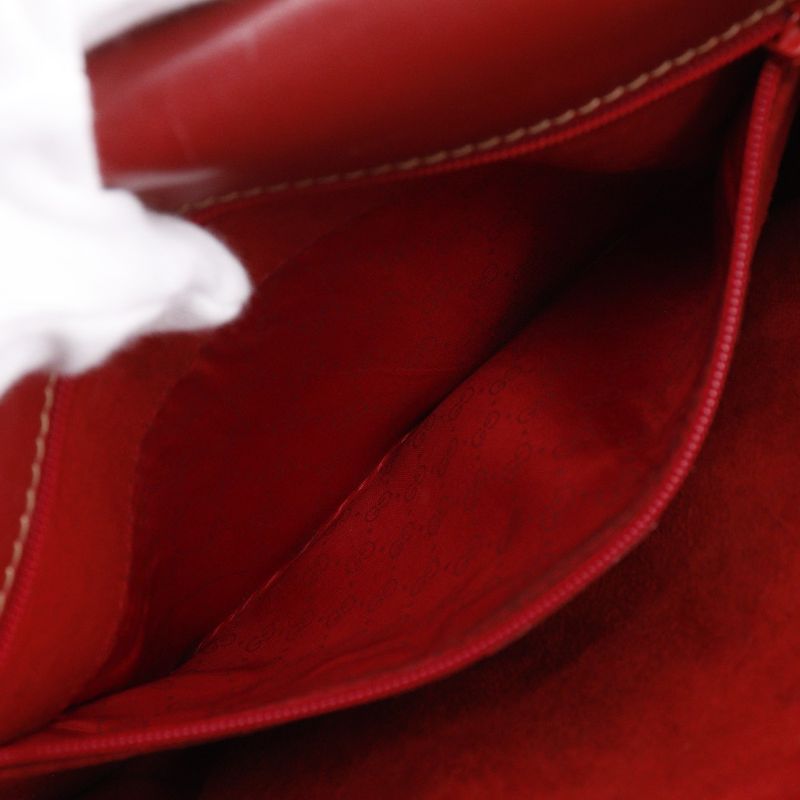 Gucci Vintage Interlocking G 001.904.1059 Calf Red Shoulder Bag — view 7