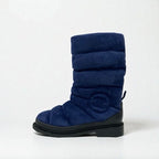Chanel Boots Short Shoes Suede Navy Black Middle Snow — view 3