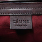 Celine Bag Handbag Triomphe Canvas Brown Bordeaux Wine Red — view 6
