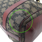Celine Bag Handbag Triomphe Canvas Brown Bordeaux Wine Red — view 7