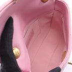 Chanel Shoulder Bag Mini Quilted Pink Leather Small Flap Chain — view 3