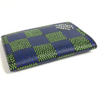 Louis Vuitton Card Case Organizer De Poche Leather Canvas Blue — view 7