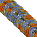 Fendi Mini Strap You Shoulder Accessory Flower Floral Ribbon Canvas Blue — view 4