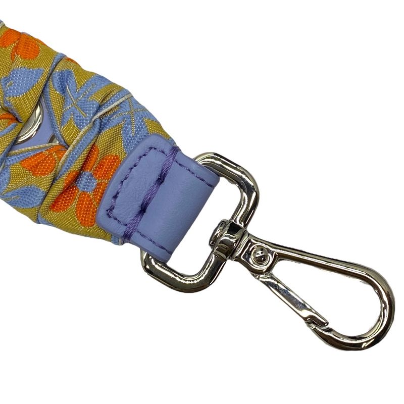 Fendi Mini Strap You Shoulder Accessory Flower Floral Ribbon Canvas Blue — view 3