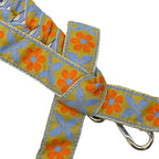 Fendi Mini Strap You Shoulder Accessory Flower Floral Ribbon Canvas Blue — view 7