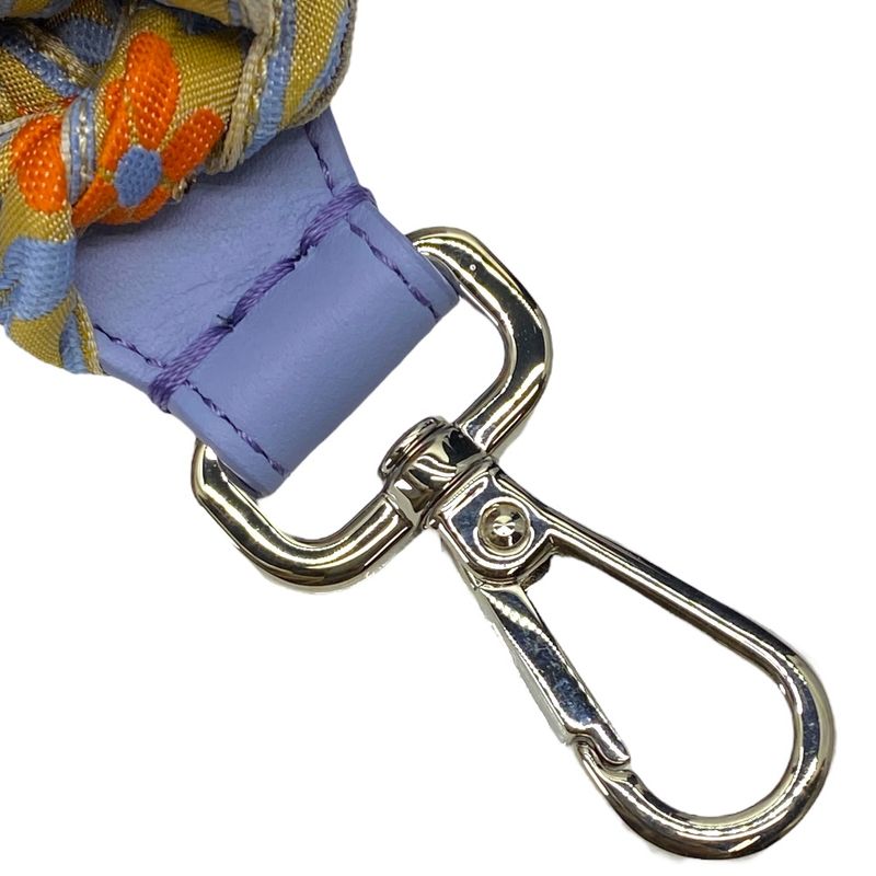 Fendi Mini Strap You Shoulder Accessory Flower Floral Ribbon Canvas Blue — view 8