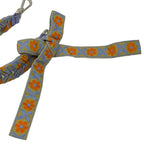 Fendi Mini Strap You Shoulder Accessory Flower Floral Ribbon Canvas Blue — view 9